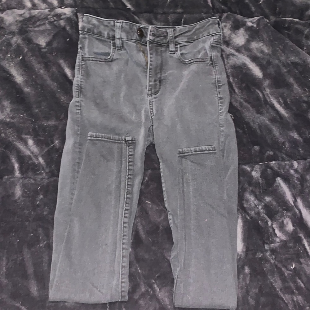Black Stretch Skinny American Eagle Jeans